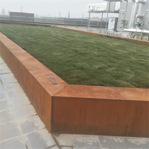 路北耐候钢花池围边